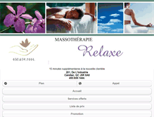 Tablet Screenshot of massotherapierelaxe.com